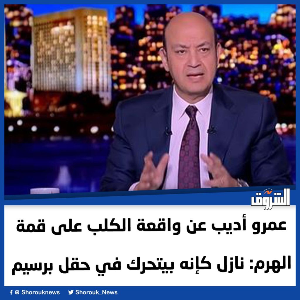 الأعلامي عمرو أديب عن تسلق كلب قمة الهرم