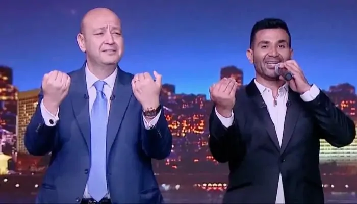 أحمد سعد يكسف عمرو أديب على الهواء